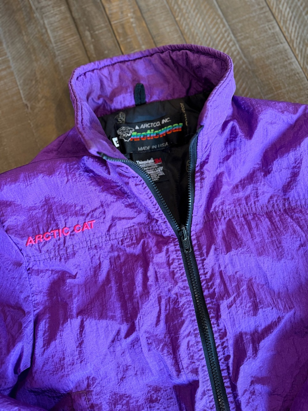 Vintage Arctic Cat Arcticwear Purple Thinsulate Jacket Made in USA